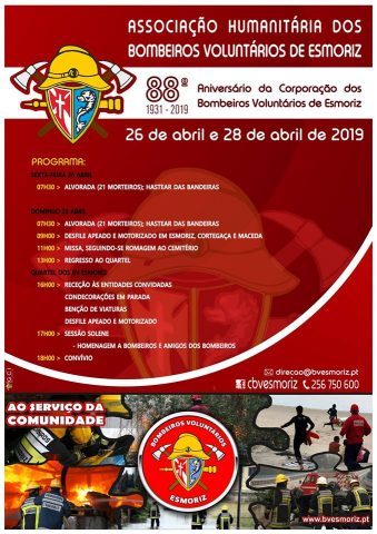 Cartaz 88 Aniversario Bombeirios